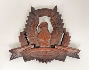 SMALL HAND CARVED WOOD EAGLE