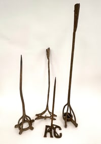 GROUP OF 4 18THC BRANDING IRONS