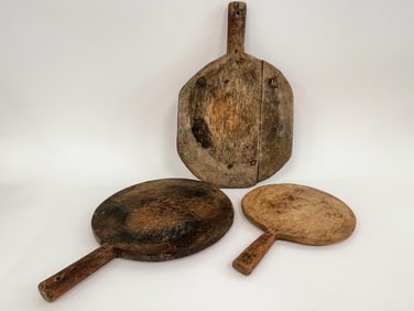 GROUP OF 3 EARLY BREAD & CUTTING BOARDS