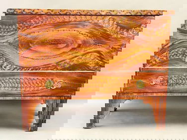 EXCEPTIONAL DECORATED BLANKET CHEST