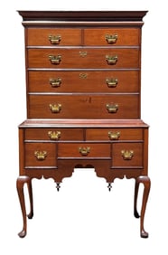 FINE QUEEN ANNE HIGHBOY, DEERFIELD, MA.