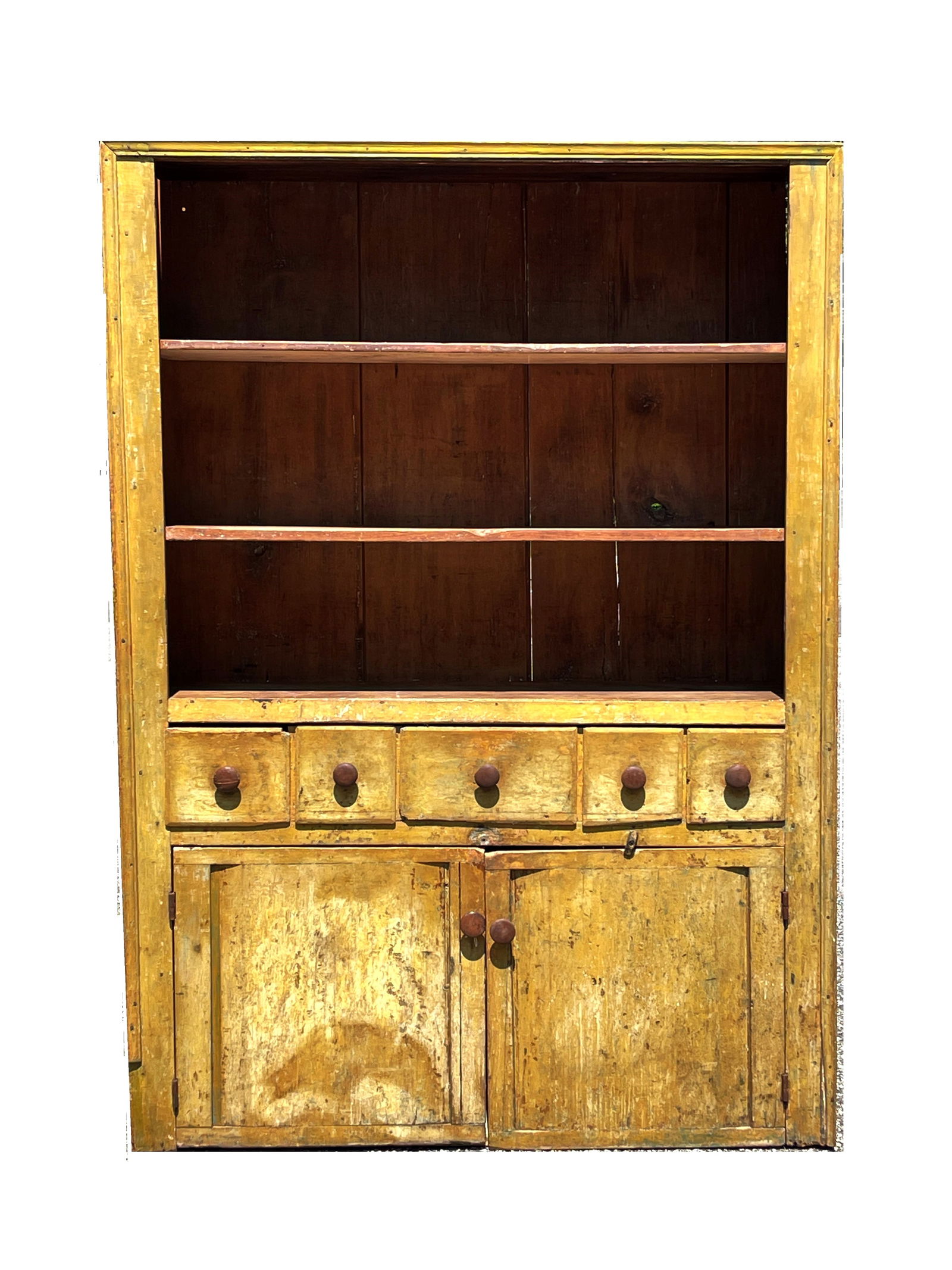 GREAT EARLY OPEN TOP APOTHECARY CUPBOARD (1 of 6)