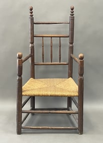 A RARE 17TH C CARVER ARMCHAIR