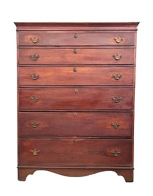 CHIPPENDALE PERIOD TALL CHEST