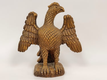 AUSTRIAN CARVED WOOD EAGLE, AFTER WILHELM 13 X 18