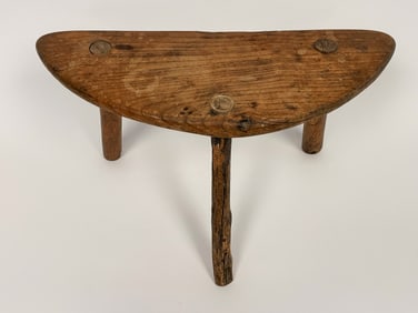 18TH C HALF ROUND STOOL