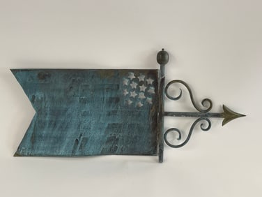 RARE AMERICAN FLAG WEATHERVANE