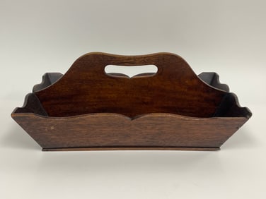 DOVETAILED MAHOGANY CUTLERY TRAY