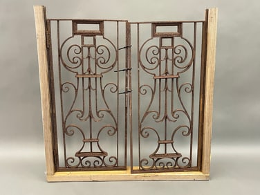 19TH C IRON GATE
