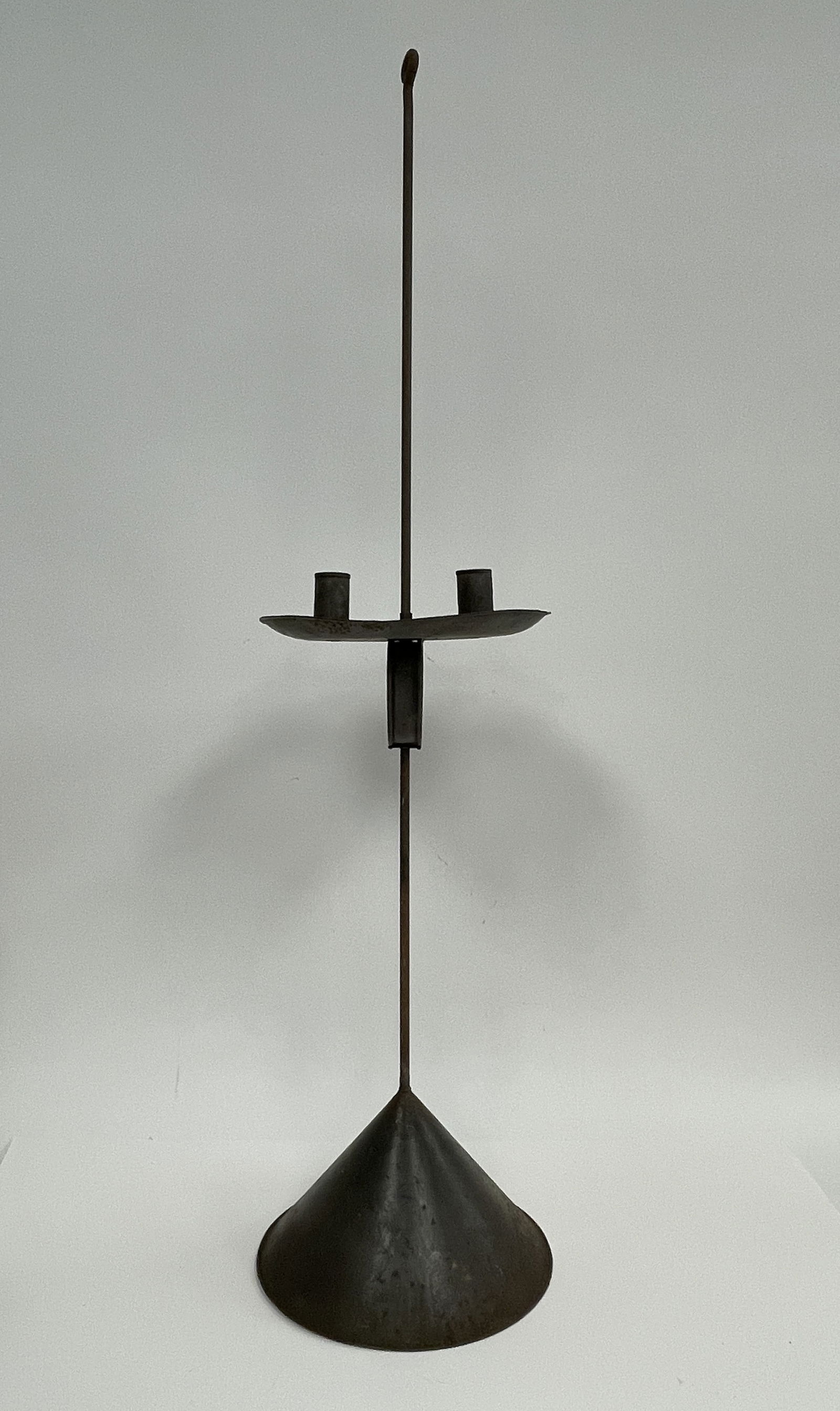 EARLY 19TH C TWO CANDLE LIGHTING STAND (1 of 3)