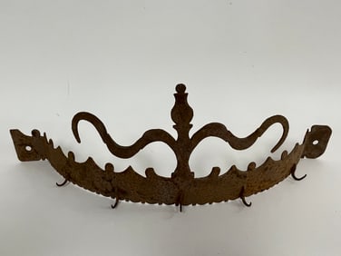 UNUSUAL FORGED IRON, UTENSIL RACK