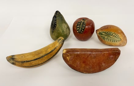 LOT OF POTTERY FRUIT