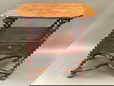 TIGER MAPLE TILT TOP TABLE