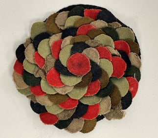 EARLY AMERICAN CIRCULAR LAPPED FELT PEN WIPE