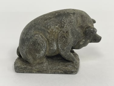 MINIATURE FORGED IRON FAT PIG