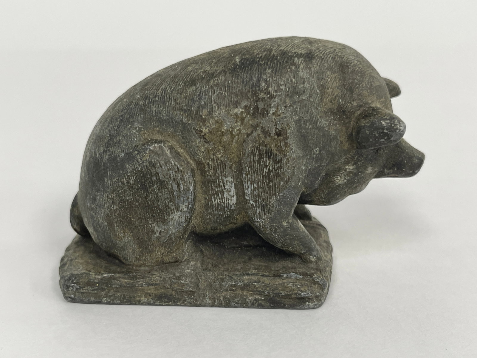 MINIATURE FORGED IRON FAT PIG: MINIATURE FORGED IRON FAT PIG