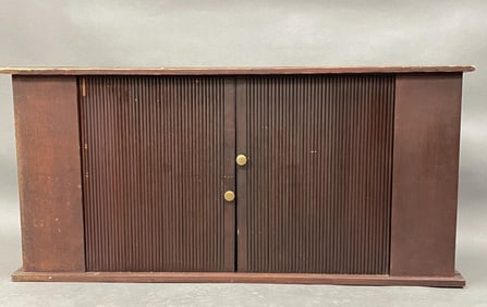 PAINTED TAMBOUR CABINET