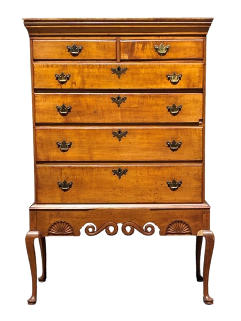 DUNLOP SCHOOL 18TH C CHEST ON FRAME (1 of 6)