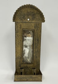 RARE 19TH C TIN CANDLE SCONCE
