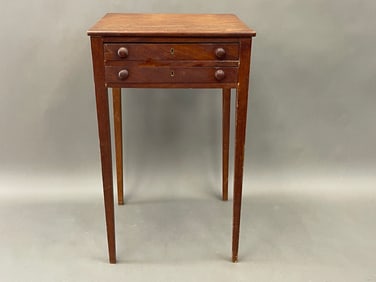 TWO DRAWER MAHOGANY STAND