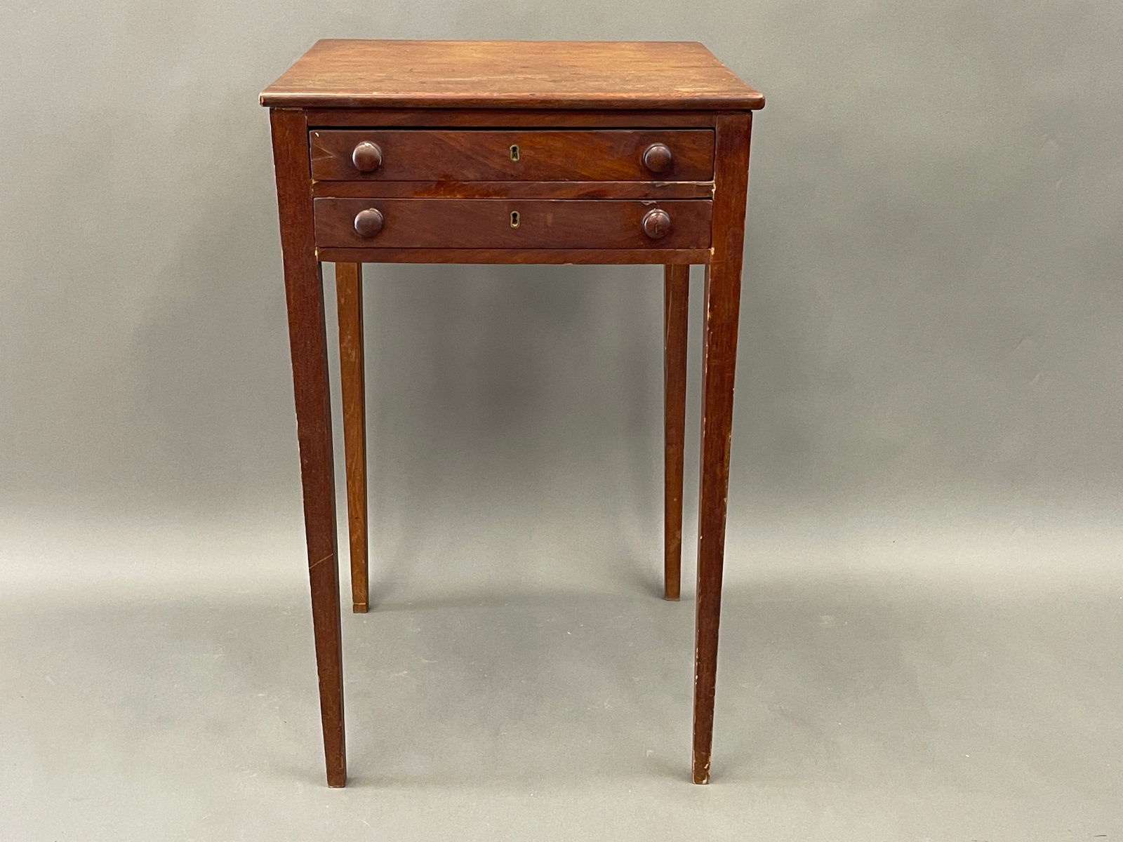 TWO DRAWER MAHOGANY STAND (1 of 4)