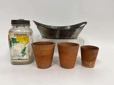 EARLY SEED POTS, SEED JAR WITH SPOUT