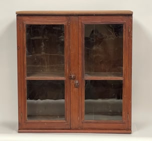 HANGING WALL CABINET WITH GLASS DOORS