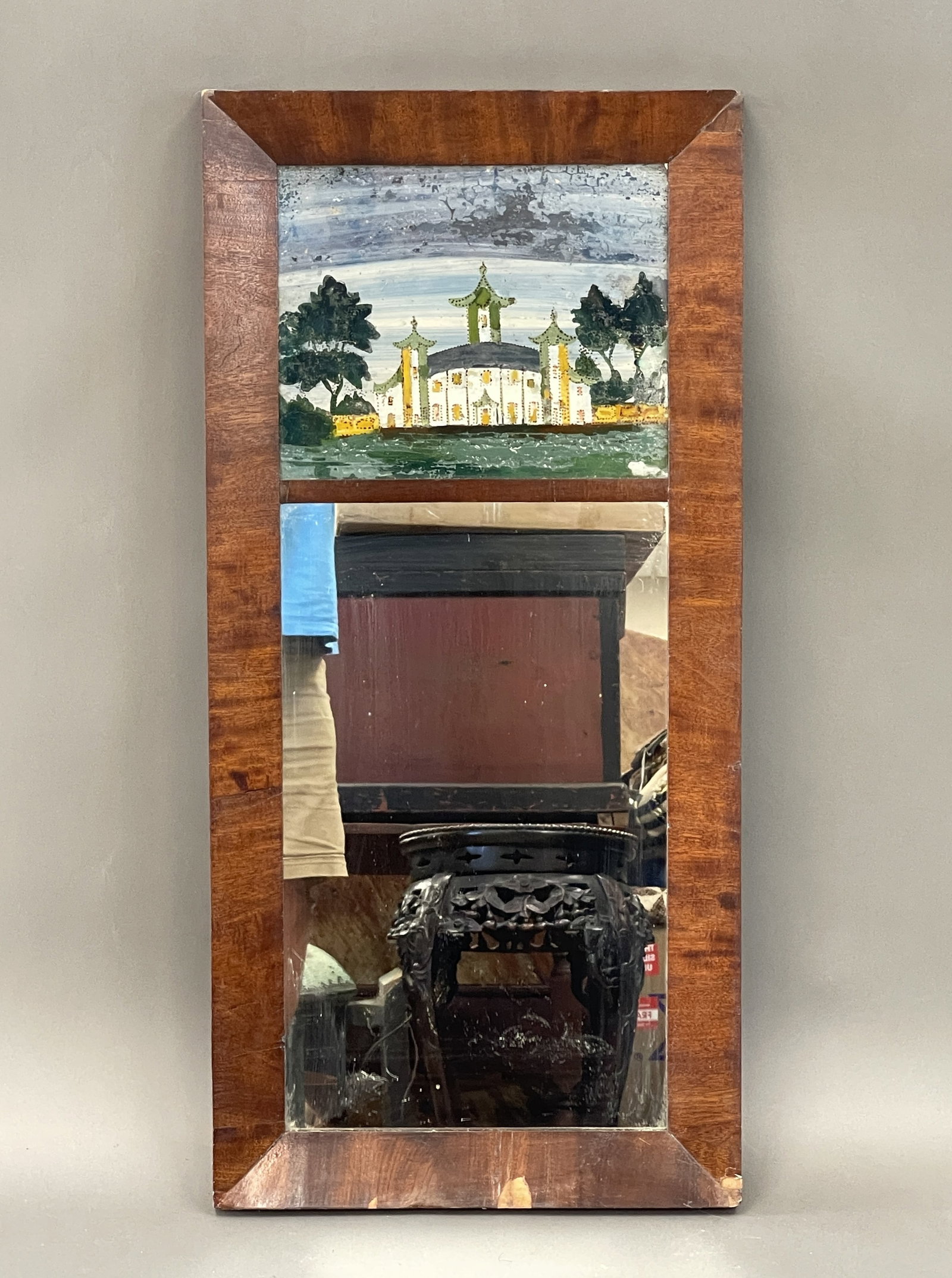 REVERSE PAINTED MIRROR: REVERSE PAINTED MIRROR 14" X 29"