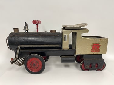 KEYSTONE RIDING RAILROAD ENGINE W/ ORIGINAL DECALS 26" X 12" X 7"
