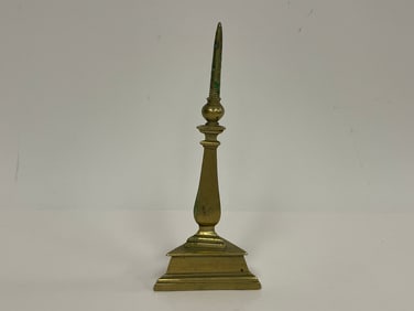 A RARE 17TH -18T BRASS PRICKET STICK