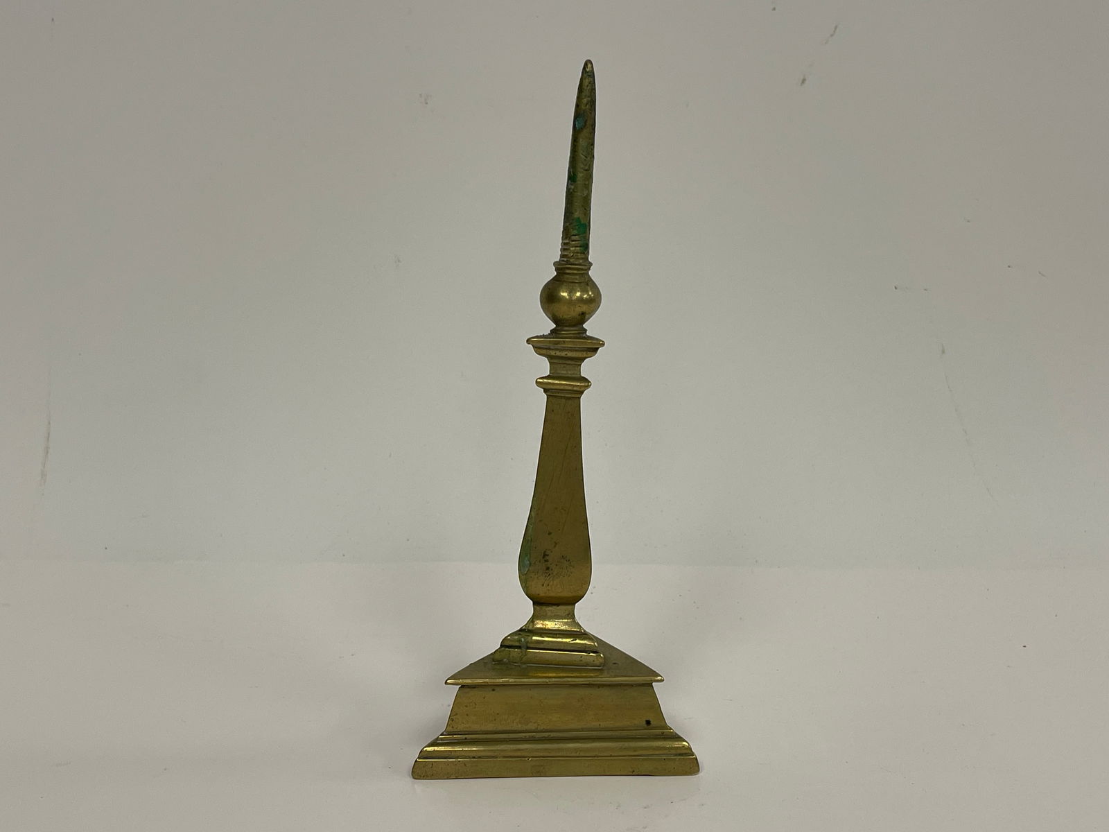 A RARE 17TH -18T BRASS PRICKET STICK (1 of 2)