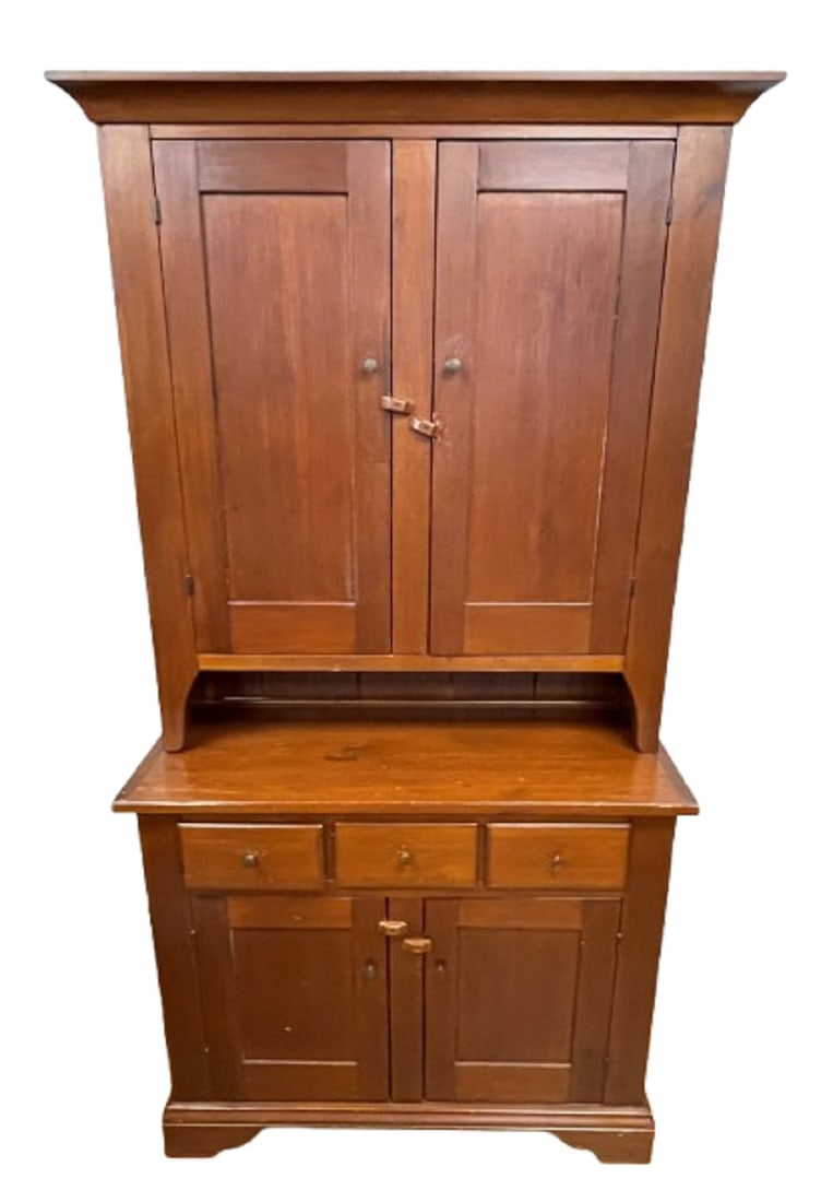 19TH C STEPBACK CUPBOARD (1 of 8)