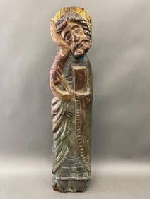 CARVED AND PAINTED ICON