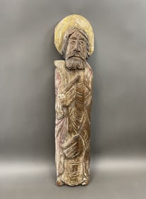 CARVED AND PAINTED ICON