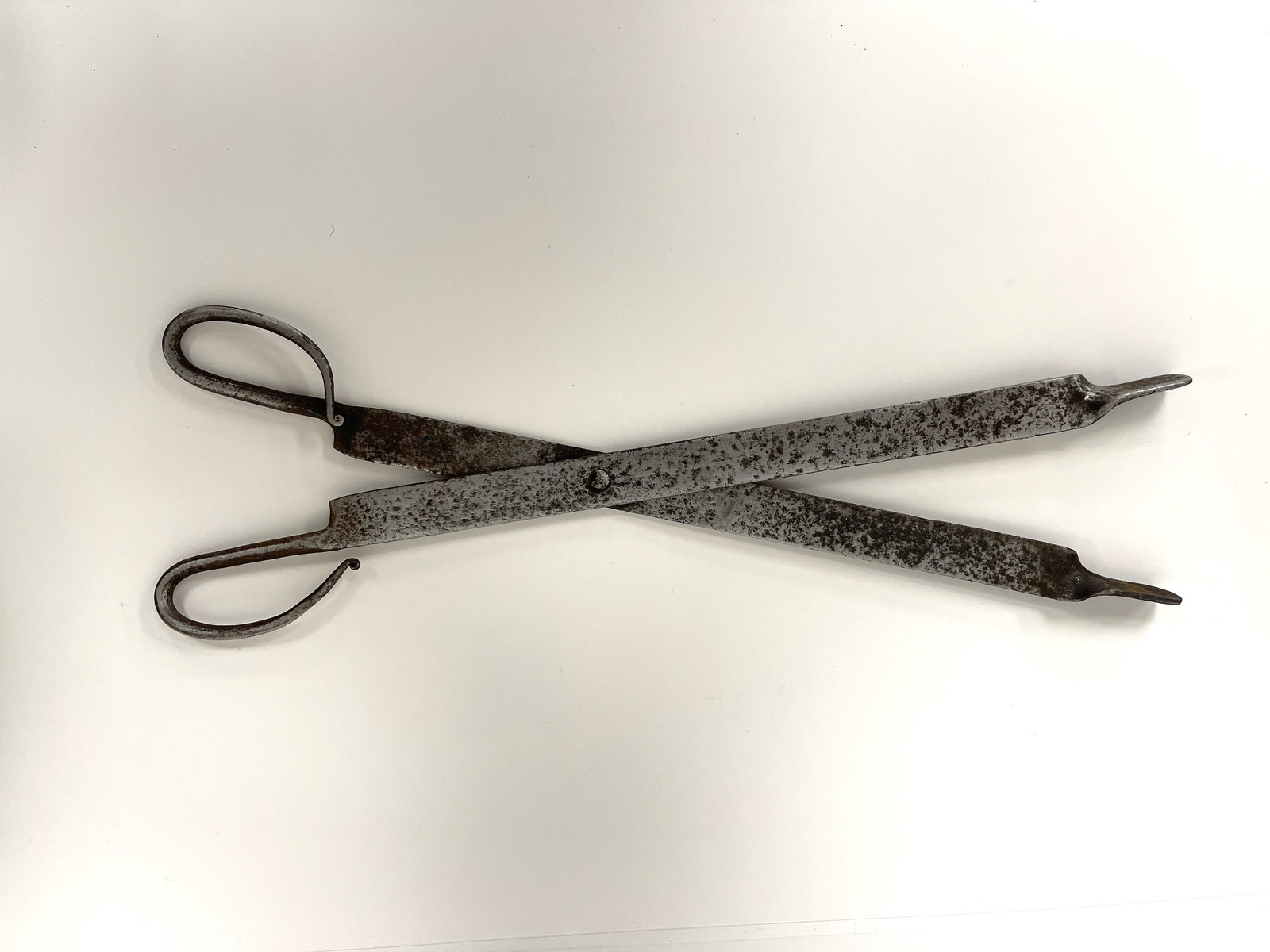 RARE "WHITESMITH" POLISHED STEEL PIPE TONGS 18TH C (1 of 3)