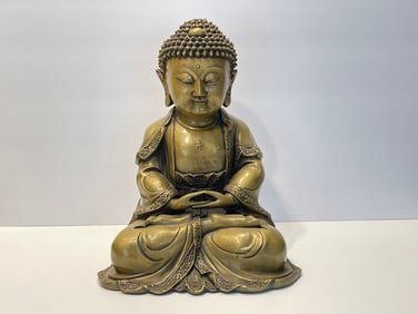 LARGE BRONZE SEATED LADY