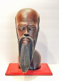 WOOD CARVING OF A BUST