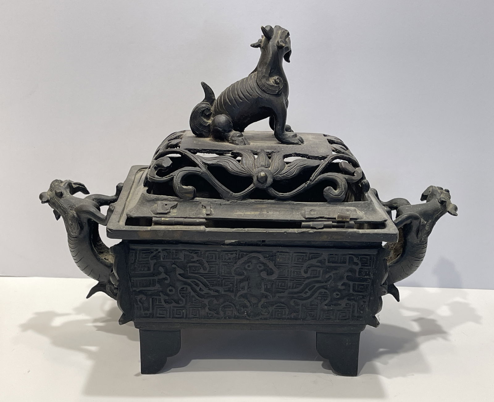 FIGURATIVE BRONZE INCENSE BURNER (1 of 3)