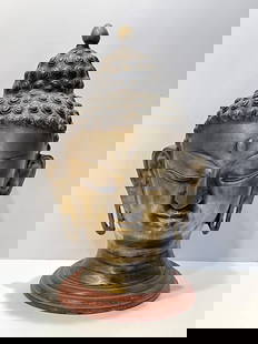 LARGE BRONZE BUST: LARGE BRONZE BUST 16" T