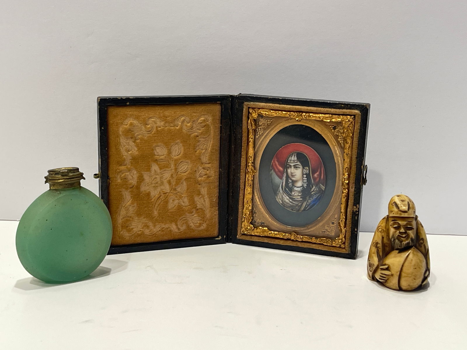 THREE MISC. ITEMS, JADE PERFUME (1 of 4)