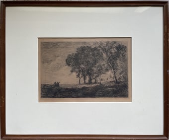 ETCHING OF PEOPLE WALKING