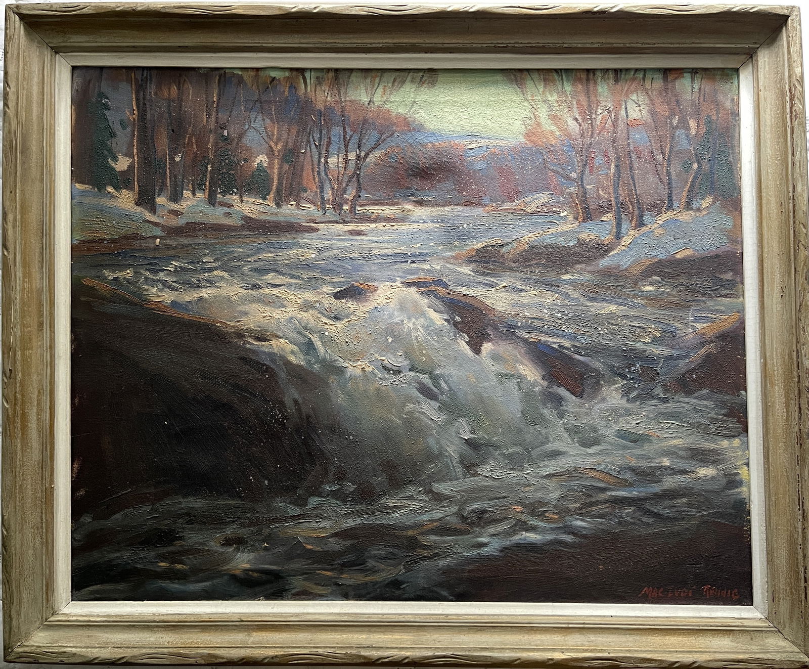 O/C PAINTING SEASCAPE SIGNED (1 of 3)