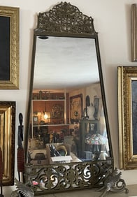 DECORATIVE BRASS MIRROR