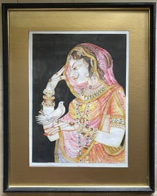 WATERCOLOR PAINTING OF A LADY