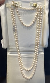 TWO STRANDS OF PEARLS 20", 24"