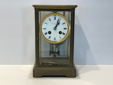 BRONZE CLOCK BY BLACK STORR AND FROST, NEW YORK