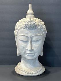 LARGE HEAD CARVING SALT ROCK, 16"