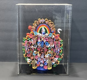 COLORFUL SCULPTURE BY LOIS SERANO, 12"