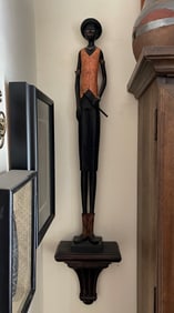 TALL CARVED AND PAINTED  MAN