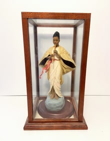 EBONY VISIONS THE MUSIC MAKER FIGURE WITH GLASS CASE